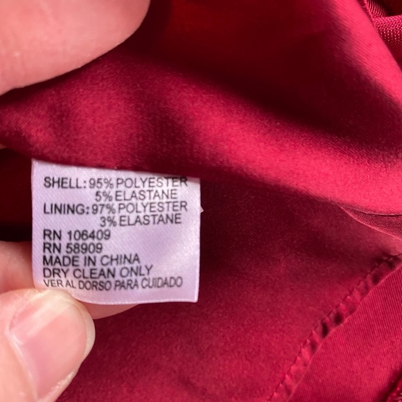 NWT Burgundy Velvet, Deep V Dress - Picture 9 of 12